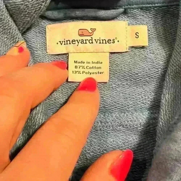 Vineyard Vines Blue Tie Dye Hoodie Women’s Size Small Oversized Soft Comfy - Picture 3 of 6